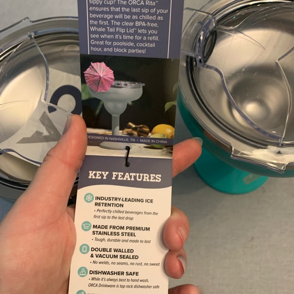 NWOT ORCA Rita 13oz Seafoam Double-Walled Margarita Ice Cream Cup - Picture 5 of 16